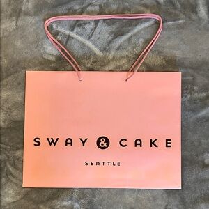 Large Sway & Cake Seattle paper retail shopping bag pink vintage